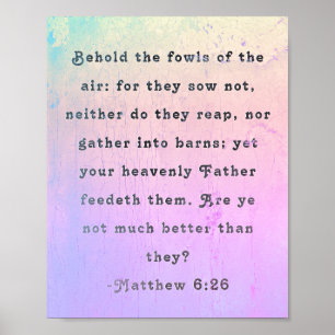 Matthew 6:26 Scripture Poster