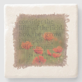 MATTHEW 6:28 - Coaster Steinuntersetzer