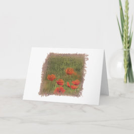 MATTHEW 6:28 - Greeting Card Dankeskarte