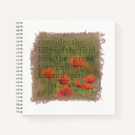 MATTHEW 6:28 Journal Notizbuch