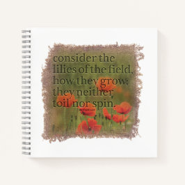 MATTHEW 6:28 Journal Notizbuch