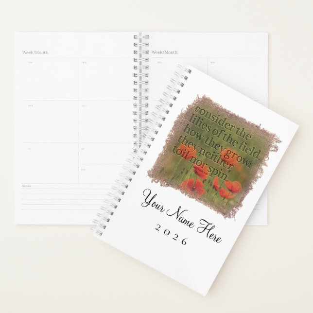 MATTHEW 6:28 - Personalized Day Planner Planer (Anzeige)