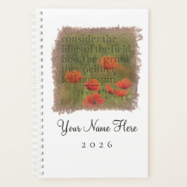 MATTHEW 6:28 - Personalized Day Planner Planer