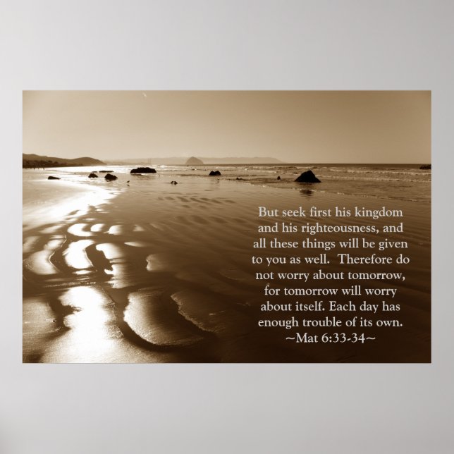 Matthew 6:33-34 Poster (Vorne)