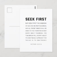 Matthew 6:33-34 Seek zuerst das Königreich Gottes