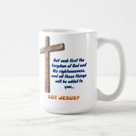 Matthew 6:33 Cross Kaffeetasse