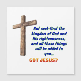 Matthew 6:33 Cross Magnetkarte