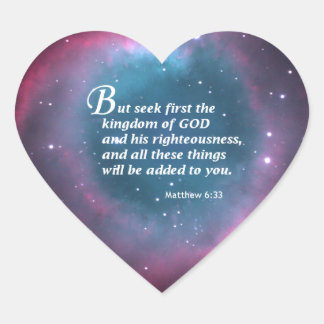 Matthew 6:33 Herz-Aufkleber