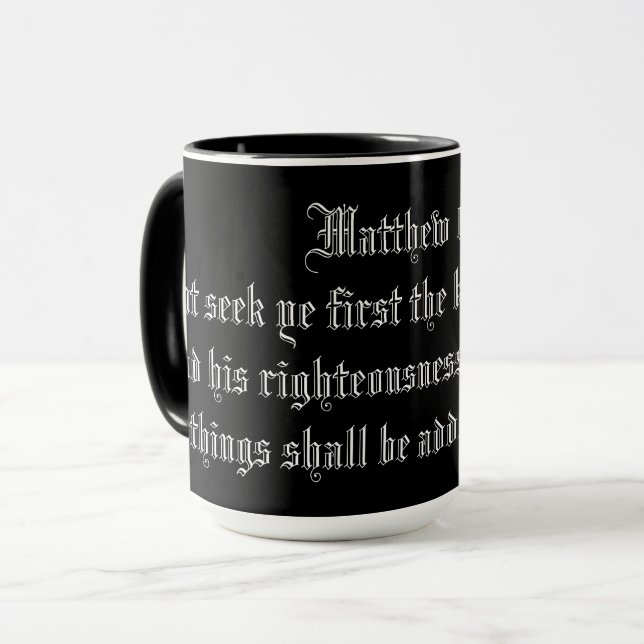 MATTHEW 6:33 TASSE (Vorderseite Links)