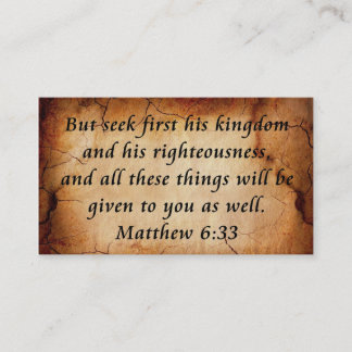 Matthew 6:33 Visitenkarte