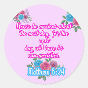 Matthew 6:34 Aufkleber Zeugen Jehovas