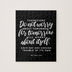 Matthew 6:34 Bibelverse Puzzle