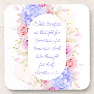 Matthew 6:34 Keine Gedanken für morgen - Frauen Getränkeuntersetzer