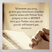 Matthew 6:6 Wenn du Christliche Verse betest