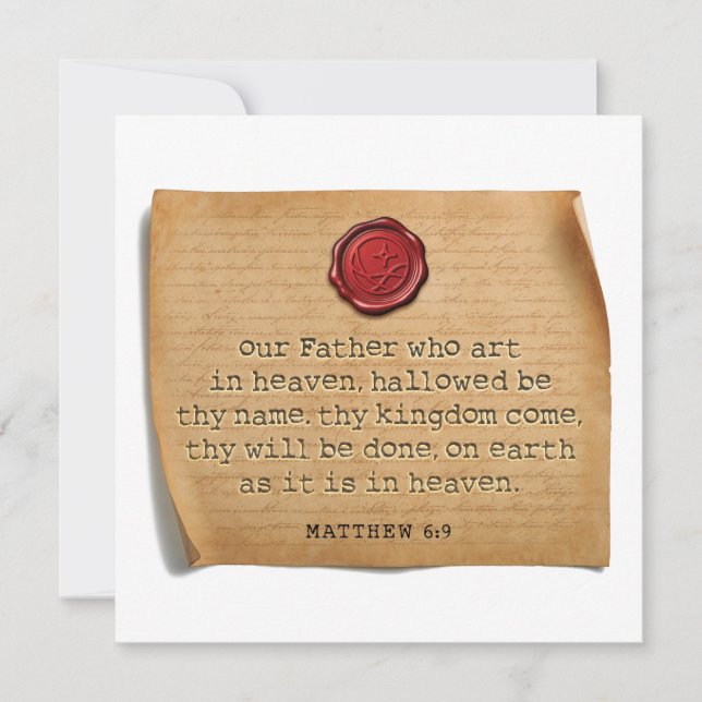 MATTHEW 6:9 - Personalized Notecard Mitteilungskarte (Vorderseite)
