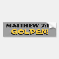 Matthew 7:12 Golden! (Regel) mit Schatten