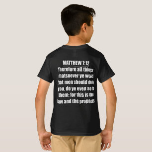 Matthew 7:12 KJV Bible Verse Typografie T-Shirt