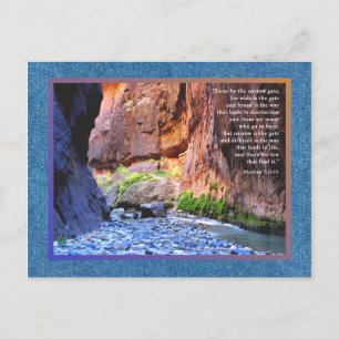 Matthew 7:13-14 Schmale Gate Cards Postkarte