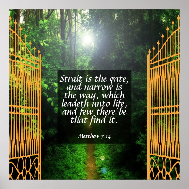 Matthew 7:14 poster (Vorne)