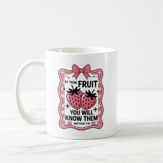 Matthew 7:16 — "By Their Fruit" Vintage Jam Label  Kaffeetasse