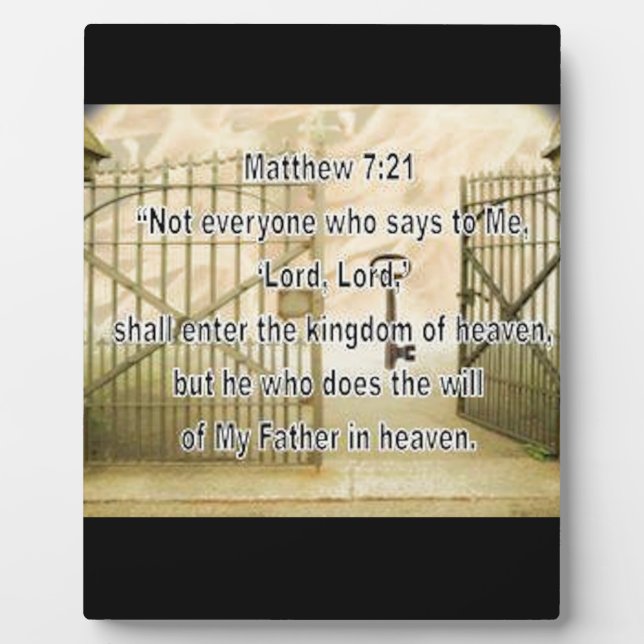 Matthew 7:21 fotoplatte (Vorderseite)