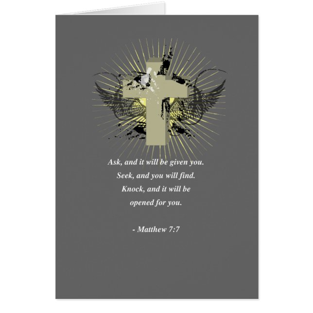 MATTHEW-7:7 Bibel-Vers (Vorne)