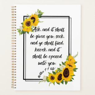 Matthew 7:7 Bible Verse Calendar Planner Planer
