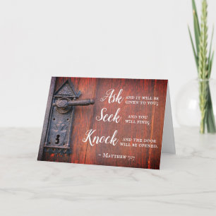 Matthew 7:7, Gefragt, und es wird gegeben Karte