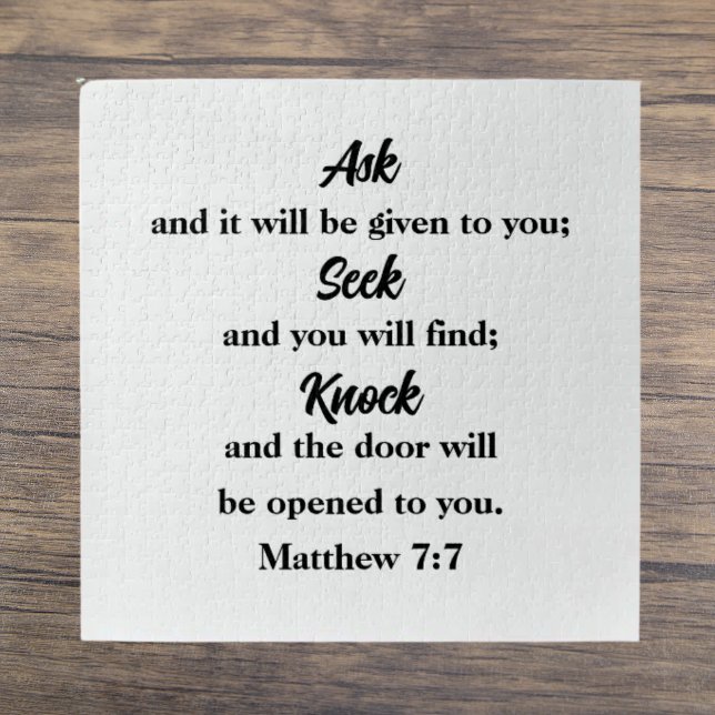 Matthew 7:7 Meditative Bibelverse Puzzle (Von Creator hochgeladen)