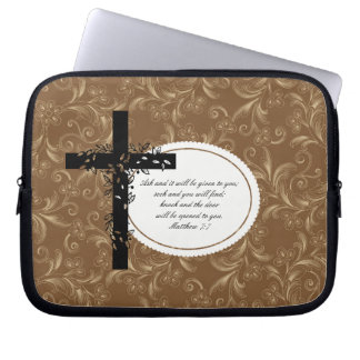 Matthew 7:7 Notebook- oder Netbook Carrier Sleeve