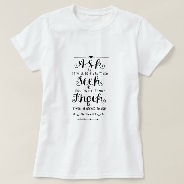 MATTHEW 7:7 T-Shirt (Design vorne)
