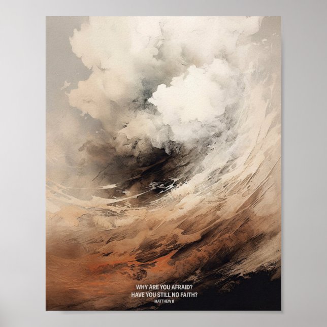 Matthew 8 - Jesus Art and Bible Verse Digital Poster (Vorne)