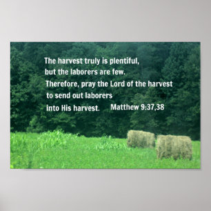 Matthew 9:37,38 poster