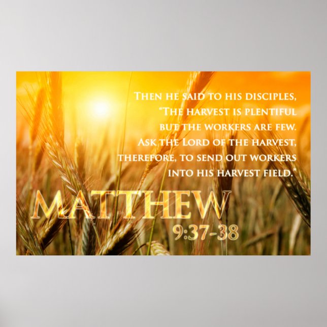 Matthew 9:37-38 poster (Vorne)