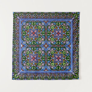 Matthew Digby Wyatt Textile Design in grün blau Wandteppich