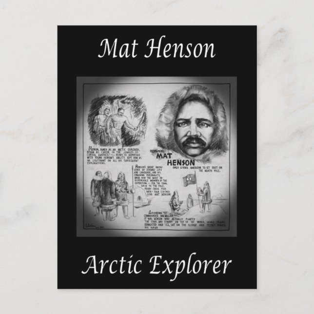 Matthew Henson ~ African-American Arctic Explorer~ Postkarte (Vorderseite)