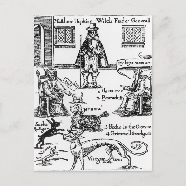 Matthew Hopkins, der Witchfinder General Postkarte (Vorderseite)