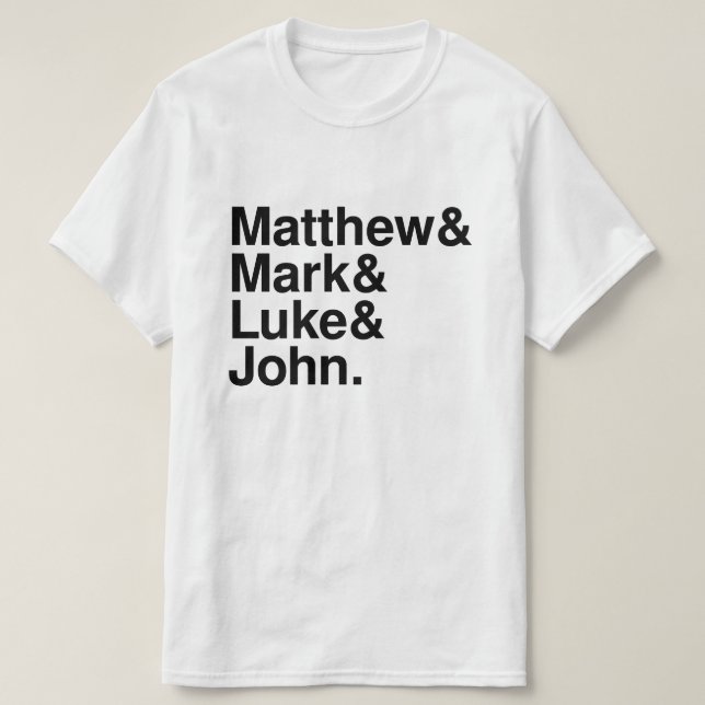 MATTHEW MARK LUKE JOHN T-Shirt (Design vorne)