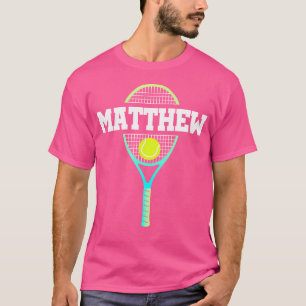 Matthew Name Tennis Player Boys Ball und Racket SP T-Shirt