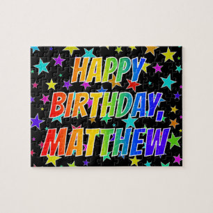"MATTHEW" Vorname, Spaß "GLÜCKLICHER BIRTHTAG" Puzzle