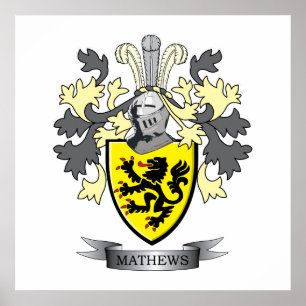Matthews Familienwappen Coat of Arms Poster