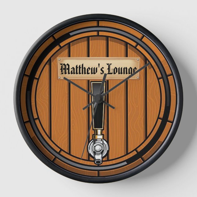 Matthew's Lounge Round Uhr (Vorderseite)