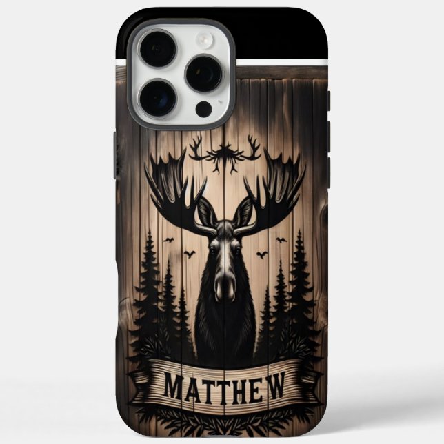 Matthew's Moose Forest Sign Case-Mate iPhone Hülle (Rückseite)