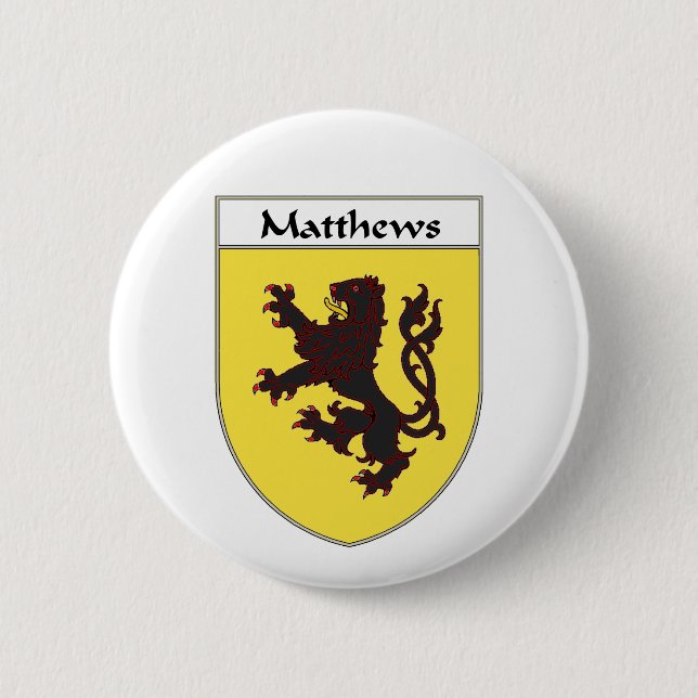 Matthews Wappen/Familienwappen Button (Vorderseite)
