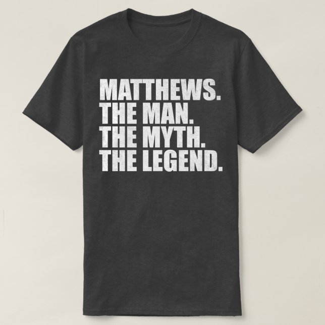 MatthewsMatthews Familienname Matthews Nachname Ma T-Shirt (Design vorne)