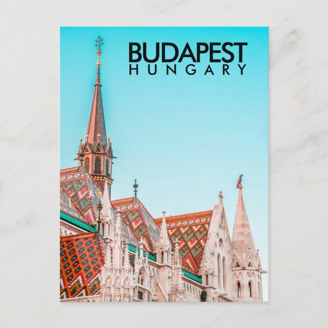 Matthias Church, Budapest, Ungarn Postkarte (Vorderseite)