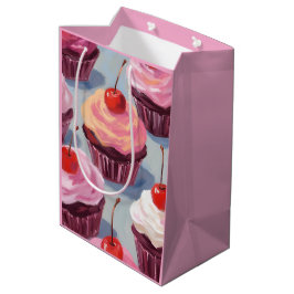 Mattiert Cherry Cupcakes | Geburtstagsfeier Mittlere Geschenktüte