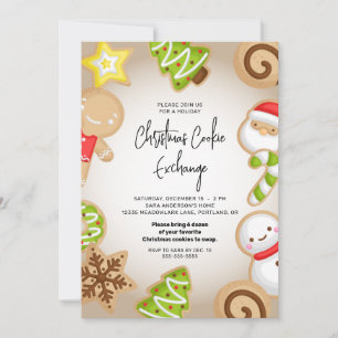 Mattiert Cookie Exchange Weihnachtsfeiertag Party Einladung