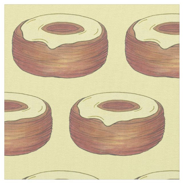Mattiert Croissant Donut Doughnut Konditorei Stoff (Nahaufnahme)