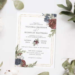 Mattiert Florals | Botanische Winterhochzeit Einladung